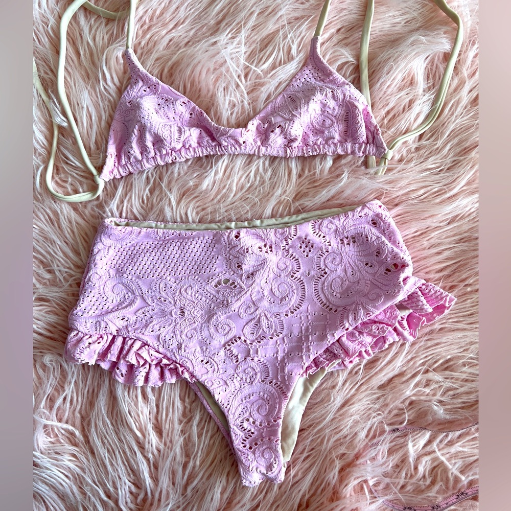 Lolli Pink Lace Bikini Set